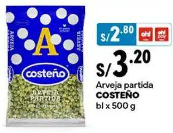 Plaza Vea Arveja partida COSTEÑO bl x 500g oferta