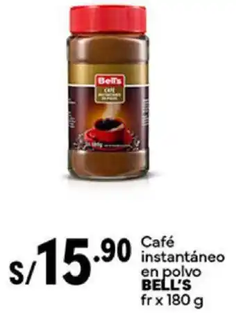 Plaza Vea Café instantáneo en polvo BELL'S fr x 180g oferta