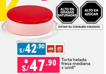 Plaza Vea Torta helada fresa mediana x unid oferta