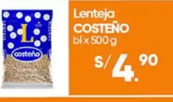 Plaza Vea Lenteja COSTEÑO bl x 500g oferta