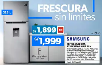 Plaza Vea SAMSUNG REFRIGERADORA RT32K5730S 318LT SILV oferta
