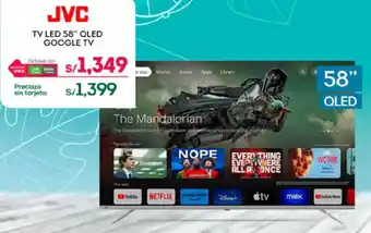 Tottus JVC TV LED 58" QLED GOOGLE TV oferta