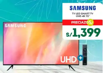 Tottus SAMSUNG TV LED SMART TV UHD 4K 55" oferta