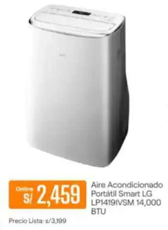 Promart Aire Acondicionado Portátil Smart LG LP1419IVSM 14,000 BTU oferta