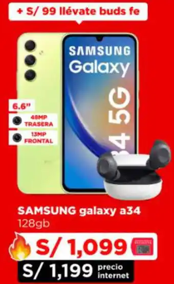 Ripley SAMSUNG galaxy a34 128gb oferta