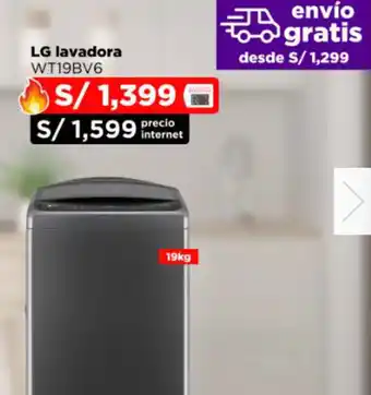 Ripley LG lavadora WT19BV6 oferta