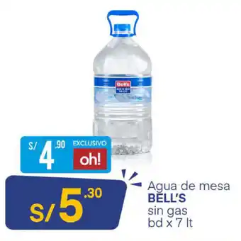 Mass Bell's Agua de Mesa 7lt oferta