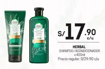 Tottus Herbal Shampoo/Acondicionador 400ml oferta