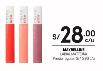 Tottus Maybelline Labial Matte Ink oferta