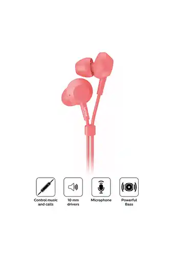 Tiendas EFE Audífonos philips cable in ear tae4105rd oferta