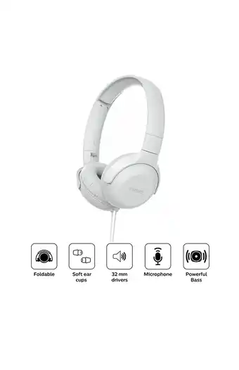 Tiendas EFE Audífonos philips cable on ear tauh201wt oferta