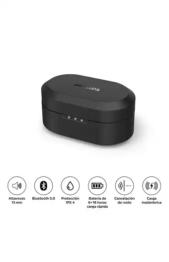 Tiendas EFE Audífonos philips true wireless noise cancelling tat8505bk oferta