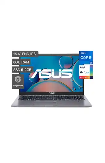 Tiendas EFE Laptop asus x515ea-bq1096t 15.6"; fhd intel core i7 11th gen 8gb 512gb ssd oferta