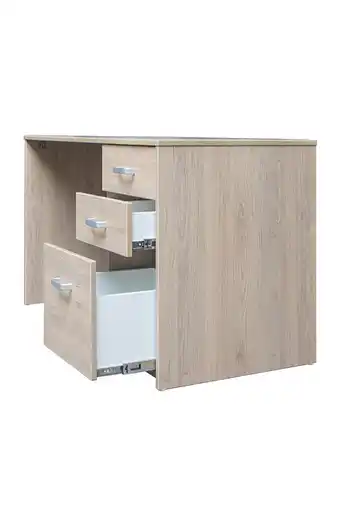 Tiendas EFE Escritorio con cajonera ziyaz pedestal 120x60 cm - rovere oferta