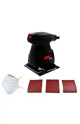 Tiendas EFE Lijadora orbital skil 7232 1/4 hoja 200w + 30 lijas + mascarilla oferta