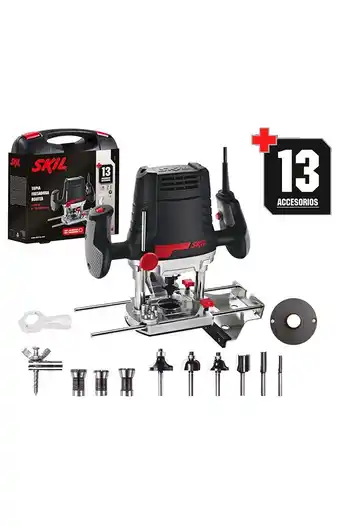 Tiendas EFE Fresadora ruteadora 1831 skil 1100w + 13 accesorios oferta
