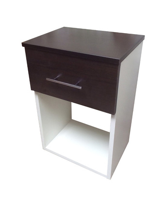 Tiendas EFE Velador de 1 cajón muebles yanira - bla/wengue oferta