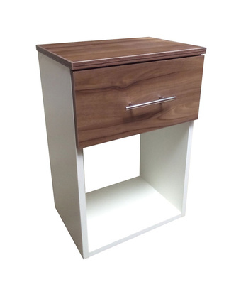 Tiendas EFE Velador de 1 cajón muebles yanira - bla/nogal oferta