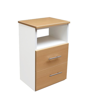 Tiendas EFE Velador de 2 cajones muebles yanira-bla/haya oferta