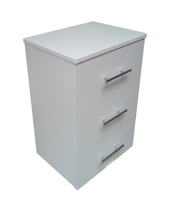 Tiendas EFE Velador de 3 cajones muebles yanira- blanco oferta