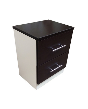 Tiendas EFE Velador de 2 cajones muebles yanira-bla/negro oferta