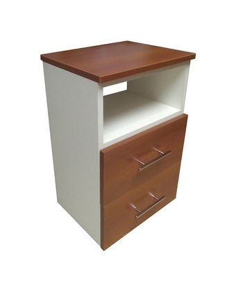Tiendas EFE Velador de 2 cajones muebles yanira-bla/ced oferta