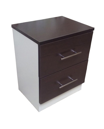 Tiendas EFE Velador de 2 cajones muebles yanira-bla/wengu oferta