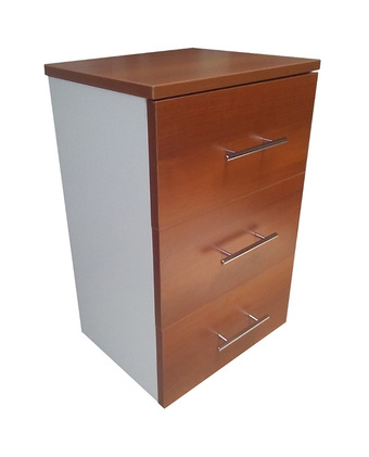 Tiendas EFE Velador de 3 cajones muebles yanira-bla/cedro oferta