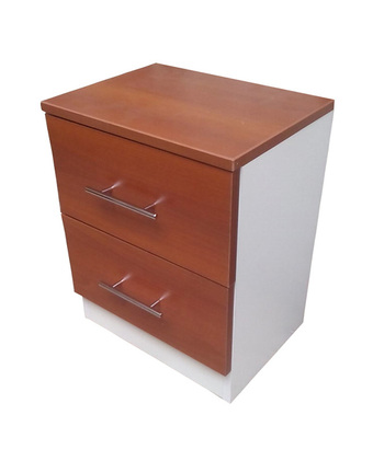 Tiendas EFE Velador de 2 cajones muebles yanira-bla/cedro oferta