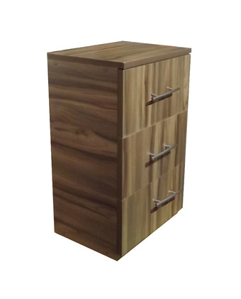 Tiendas EFE Velador de 3 cajones muebles yanira- nogal oferta
