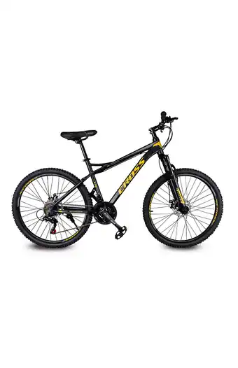 Tiendas EFE Bicicleta montañera cross 26"; gt 21v - negro/amarillo oferta
