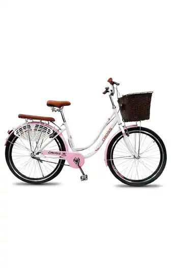 Tiendas EFE Bicicleta urbana cross 26"; lady - rosado/blanco oferta