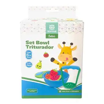 Tottus Set bowl + triturador aqua oferta