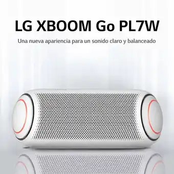 Tottus Parlante bluetooth portátil lg xboom go pl7 blanco oferta