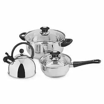 Tottus Juego de 2 ollas + tetera 2.5l oferta