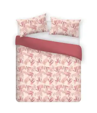 Tottus Cubrecama estampado 2 pz pu hoj ros oferta