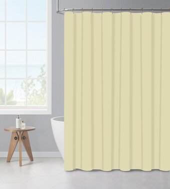 Tottus Cortina bano tela c argollas beige oferta