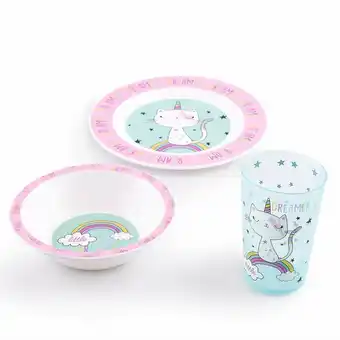 Tottus Set infantil plato+bowl+vaso na gato pu oferta