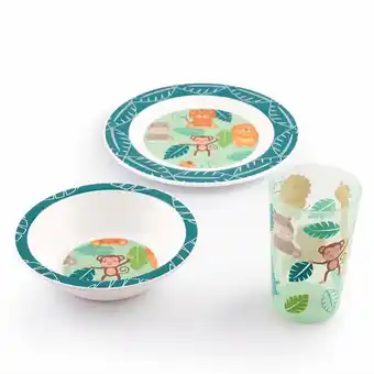 Tottus Set infantil plato+bowl+vaso no selva pu oferta