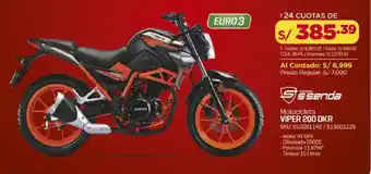 Carsa Ssenda Motocicleta Viper 200 DKR oferta