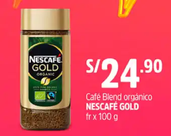 Plaza Vea Café Blend Orgánico Nescafé Gold fr x 100g oferta