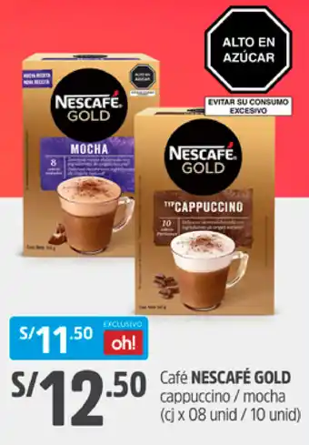 Plaza Vea Café Nescafé Gold Cappuccino/Mocha (cj x 08 unid/10 unid) oferta