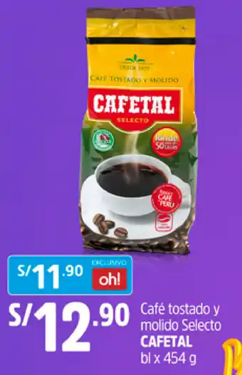 Plaza Vea Café Tostado y Molido Selecto Caferal bl x 454g oferta