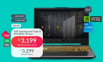 Falabella ASUS TUF Gaming Intel Core i5 RTX3050 12°Gen oferta