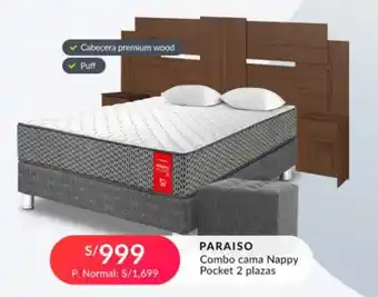 Falabella PARAISO Combo cama Nappy Pocket 2 plazas oferta