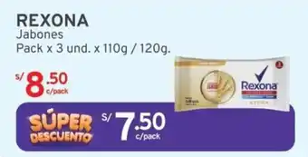 Mifarma REXONA Jabones Pack x 3 und. x 110g / 120g. oferta