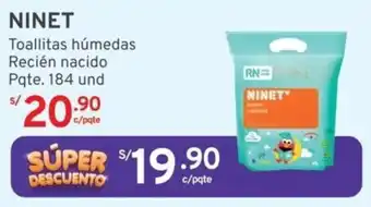 Mifarma NINET Toallitas húmedas Recién nacido Pqte. 184 und oferta