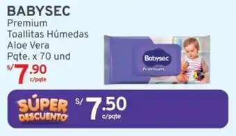 Mifarma BABYSEC Premium Toallitas Húmedas Aloe Vera Pqte. x 70 und oferta