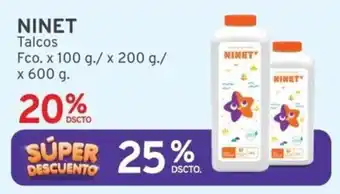 Mifarma NINET Talcos Fco. x 100 g./ x 200 g./ x 600 g. oferta