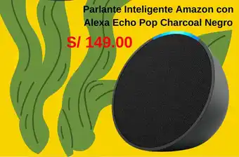 La Curacao Parlante Inteligente Amazon con Alexa Echo Pop Charcoal Negro oferta